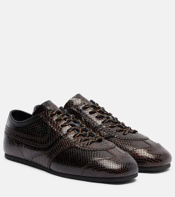  Dries Van Noten Dries Van Noten Croc-effect Leather Sneakers 