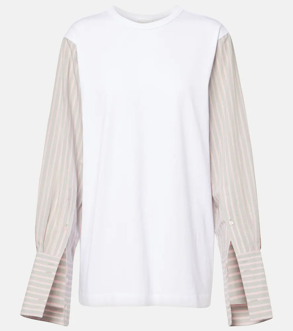  Dries Van Noten Dries Van Noten Deconstructed Cotton-blend T-shirt 
