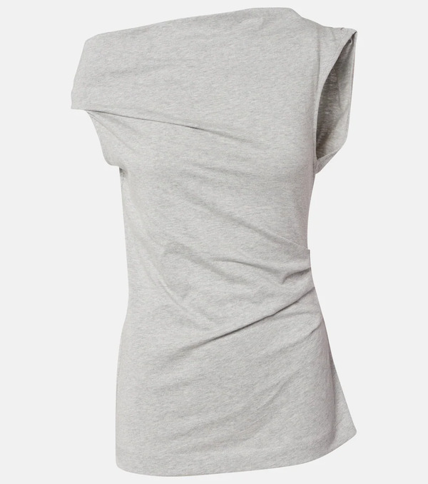  Dries Van Noten Dries Van Noten Draped Cotton Jersey Top 
