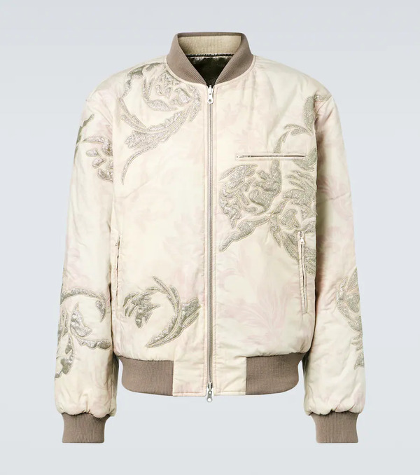  Dries Van Noten Dries Van Noten Embroidered Cotton Bomber Jacket 
