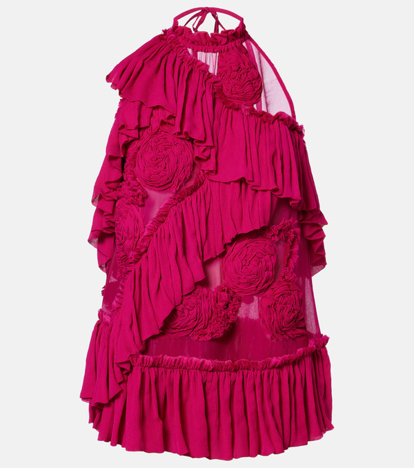  Dries Van Noten Dries Van Noten Floral-appliquã© Ruffled Top 
