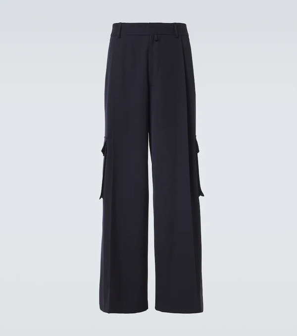  Dries Van Noten Dries Van Noten High-rise Wool Cargo Pants 