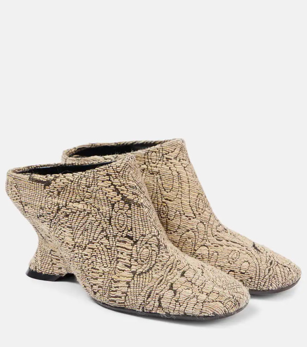  Dries Van Noten Dries Van Noten Jacquard Wedge Mules 