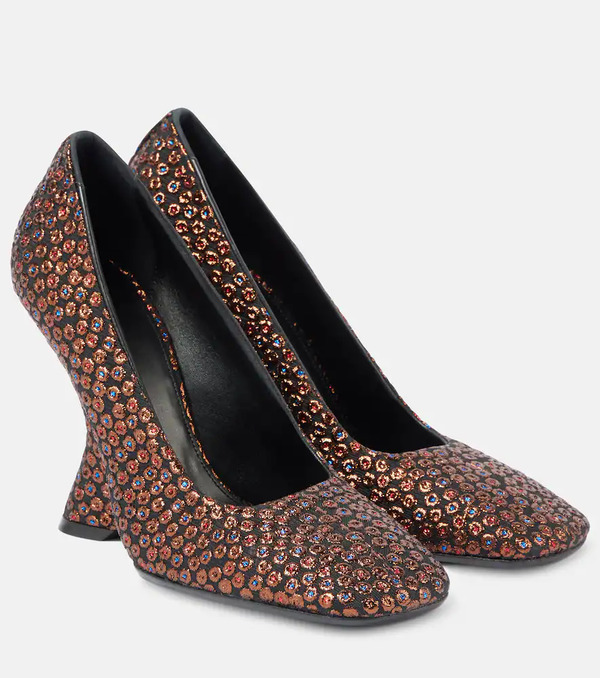 Dries Van Noten Dries Van Noten Jacquard Wedge Pumps 