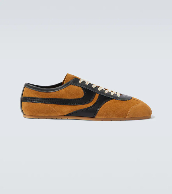  Dries Van Noten Dries Van Noten Leather-trimmed Suede Sneakers 