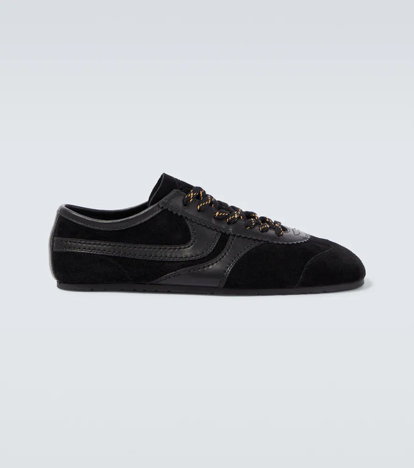  Dries Van Noten Dries Van Noten Leather-trimmed Suede Sneakers 