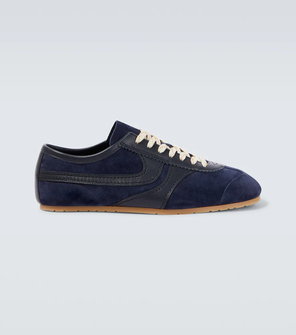  Dries Van Noten Dries Van Noten Leather-trimmed Suede Sneakers 