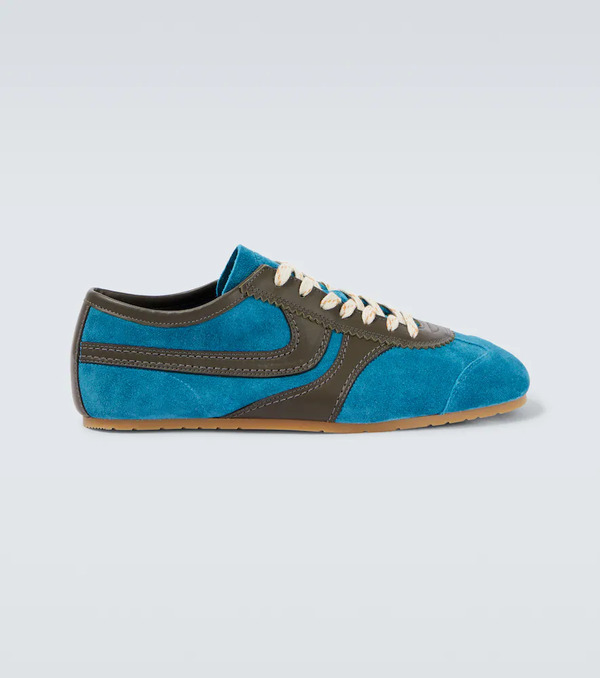  Dries Van Noten Dries Van Noten Leather-trimmed Suede Sneakers 