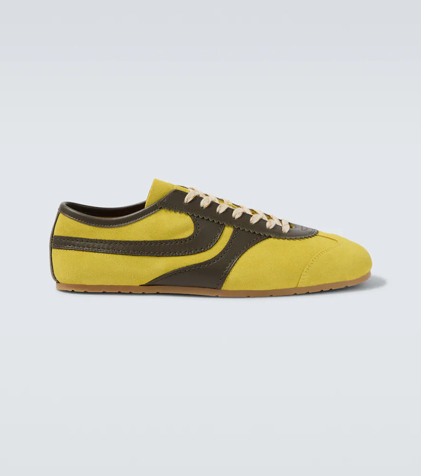  Dries Van Noten Dries Van Noten Leather-trimmed Suede Sneakers 