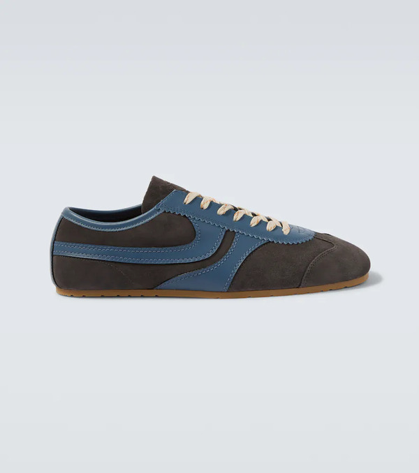  Dries Van Noten Dries Van Noten Leather-trimmed Suede Sneakers 