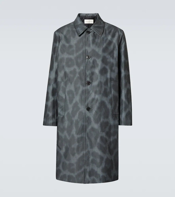  Dries Van Noten Dries Van Noten Leopard-print Checked Car Coat 