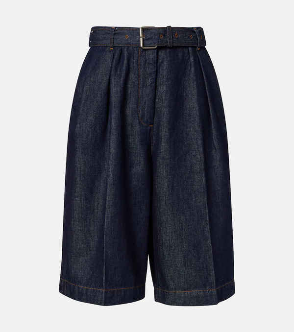  Dries Van Noten Dries Van Noten Pleated Denim Shorts 