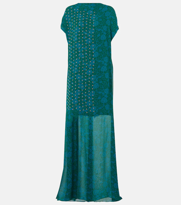  Dries Van Noten Dries Van Noten Printed Embellished Maxi Dress 