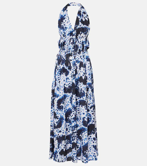  Dries Van Noten Dries Van Noten Printed Halterneck Maxi Dress 