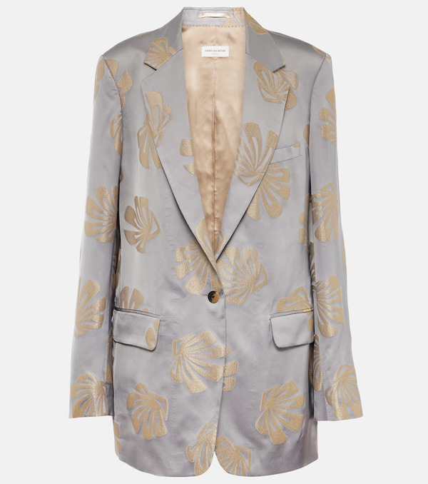  Dries Van Noten Dries Van Noten Printed Jacquard Blazer 