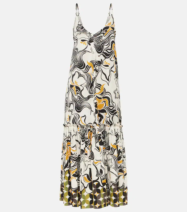  Dries Van Noten Dries Van Noten Printed Satin Maxi Dress 