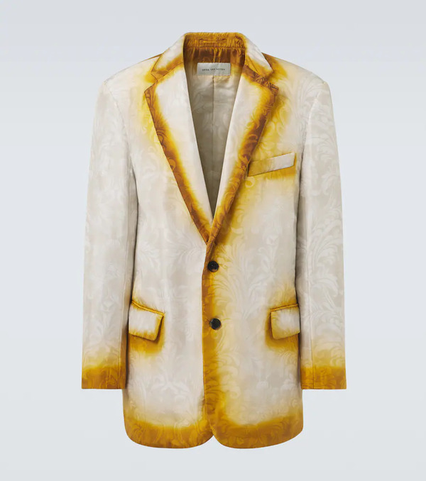 Dries Van Noten Dries Van Noten Silk Jacquard Blazer 