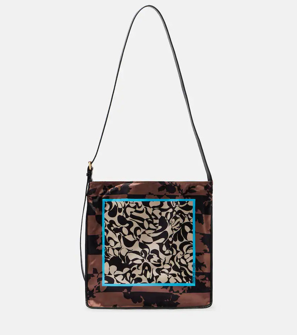  Dries Van Noten Dries Van Noten Small Printed Satin Shoulder Bag 