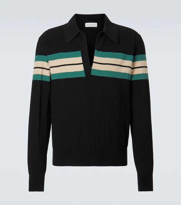  Dries Van Noten Dries Van Noten Striped Polo Sweater 