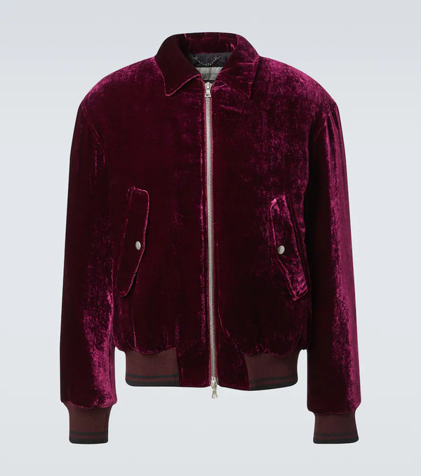  Dries Van Noten Dries Van Noten Velvet Bomber Jacket 