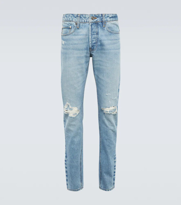 Due Diligence Due Diligence Slim-fit Distressed Jeans 