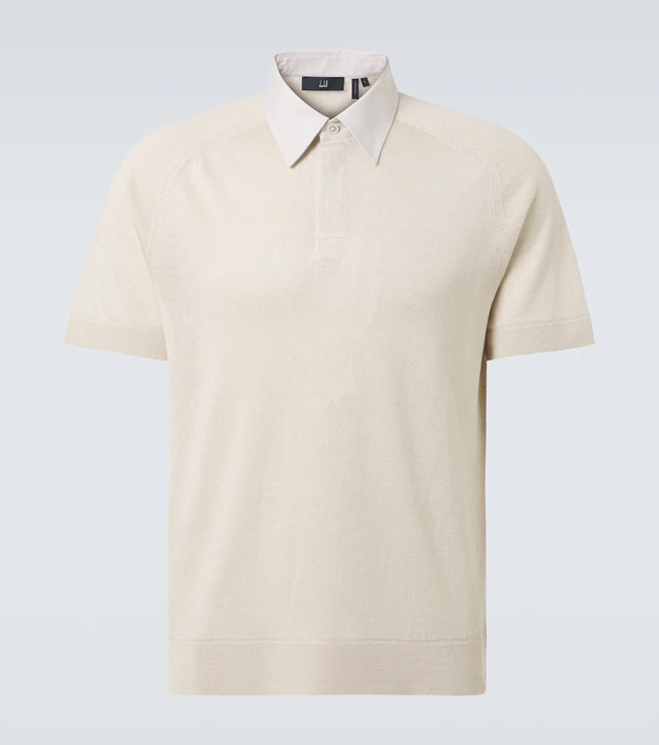  Dunhill Dunhill Linen And Silk Polo Shirt 