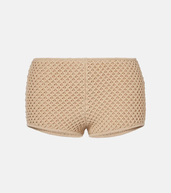  Elie Saab Elie Saab Crochet Cotton-blend Shorts 