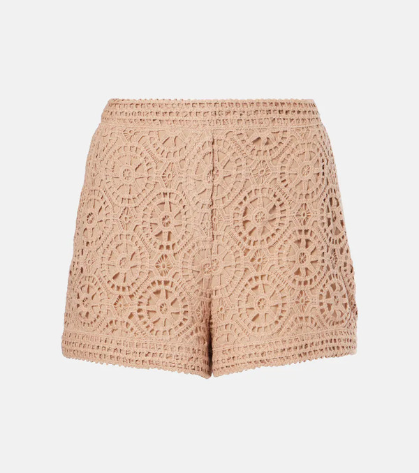  Elie Saab Elie Saab Macramã© Cotton-blend Shorts 
