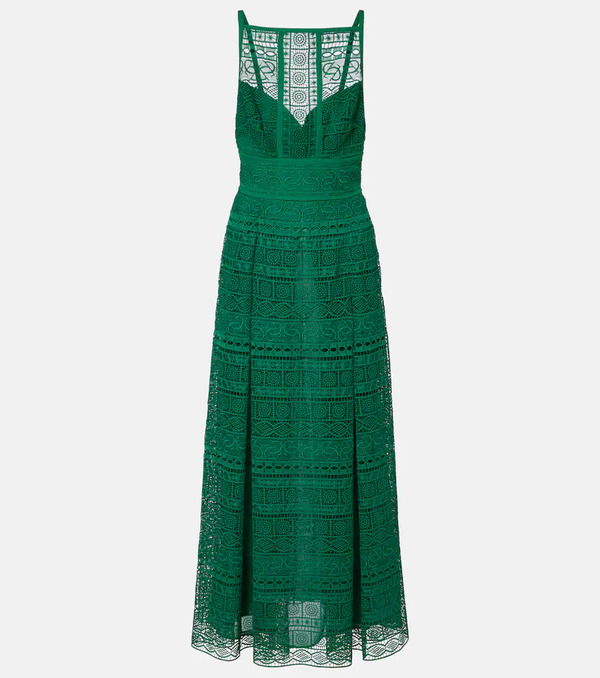  Elie Saab Elie Saab Macramã© Midi Dress 