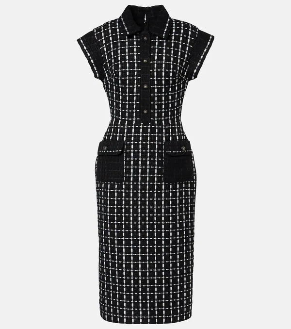  Elie Saab Elie Saab Tweed Midi Dress 