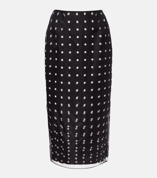  Emilia Wickstead Emilia Wickstead Bethan Polka-dot Silk Taffeta Pencil Skirt 