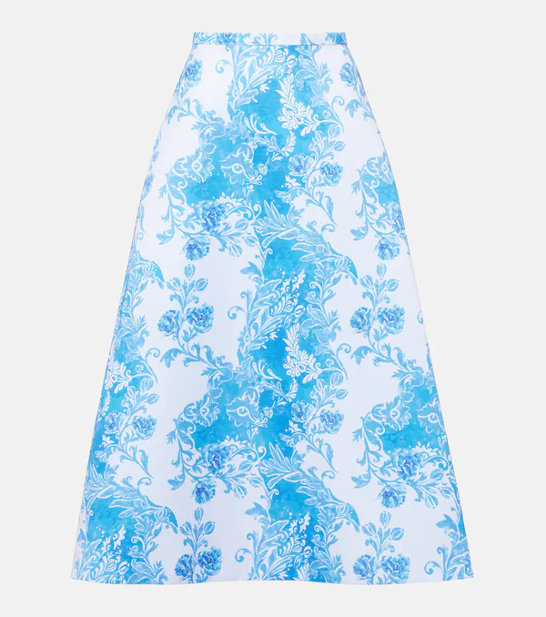  Emilia Wickstead Emilia Wickstead Hallie Floral Taffeta Maxi Skirt 
