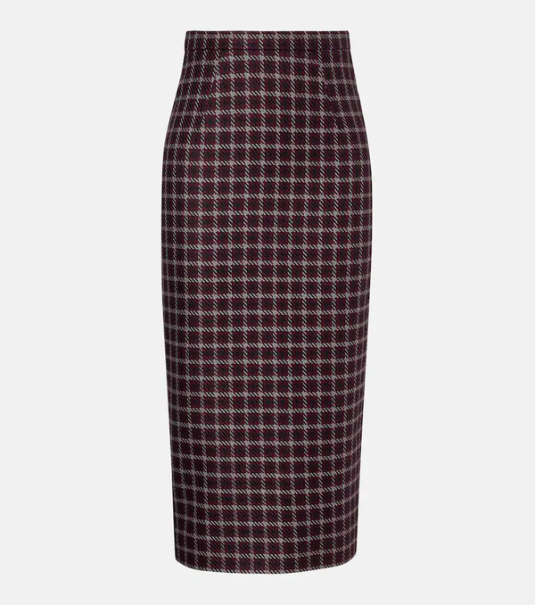  Emilia Wickstead Emilia Wickstead Lorelei Houndstooth Genzianella Pencil Skirt 