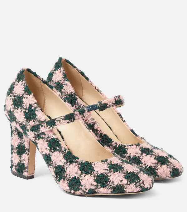  Emilia Wickstead Emilia Wickstead Orelia Checked Tweed Mary Jane Pumps 