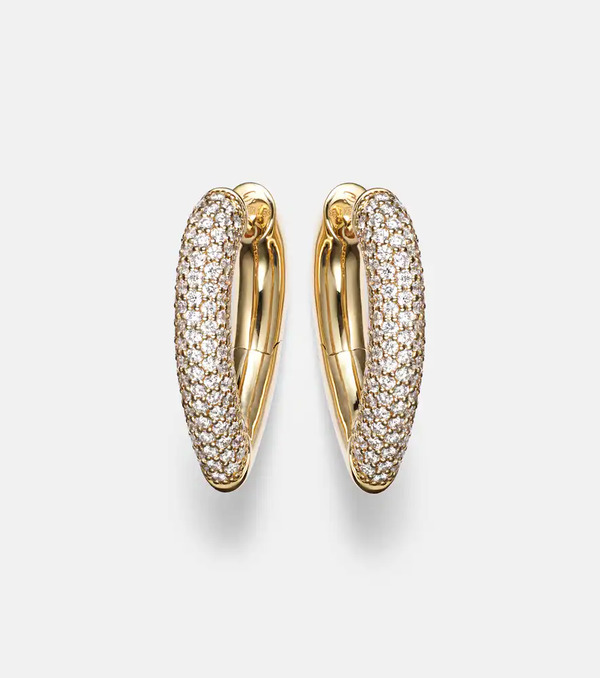  Engelbert Engelbert Drop Link Medium 18kt Gold Earrings With Diamonds 