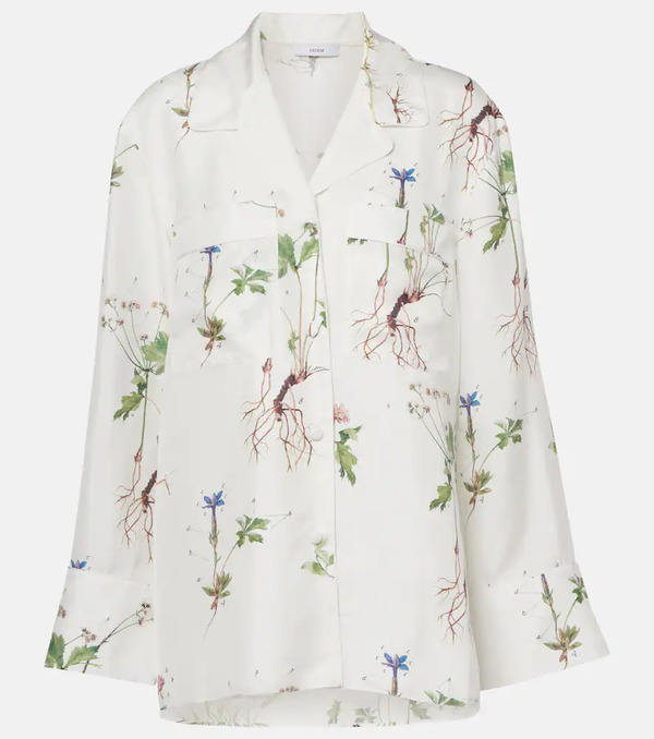  Erdem Erdem Floral Printed Silk Shirt 