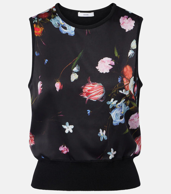  Erdem Erdem Floral Printed Wool Top 