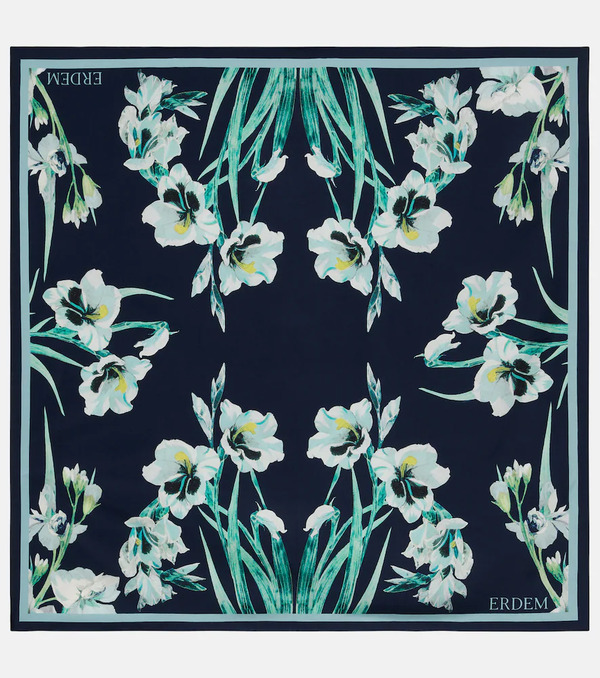  Erdem Erdem Floral Silk Twill Scarf 