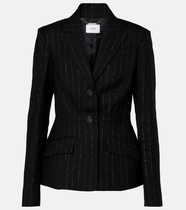  Erdem Erdem Pinstripe Wool Blazer 