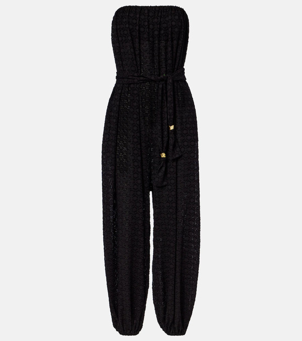  Eres Eres Evening Silk And Cotton Jacquard Jumpsuit 
