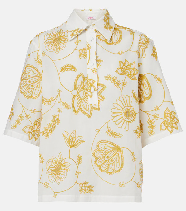 Eres Eres Izana Embroidered Cotton-blend Shirt 