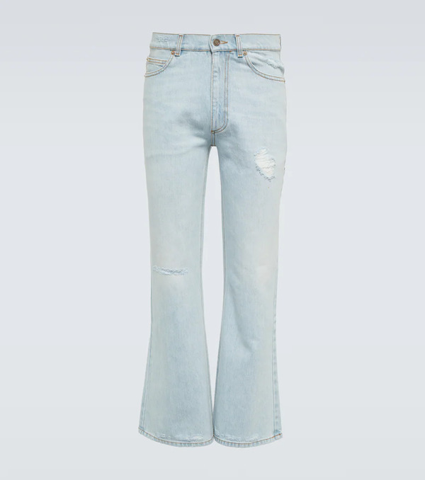  Erl Erl Distressed Mid-rise Flared Jeans 