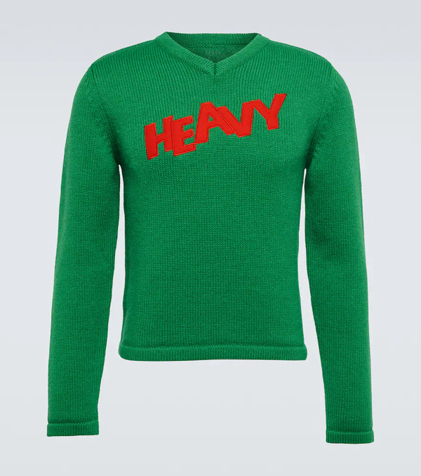  Erl Erl Embroidered Wool-blend Sweater 
