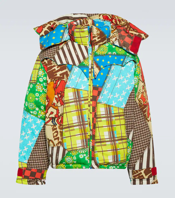  Erl Erl Printed Cotton-blend Down Jacket 