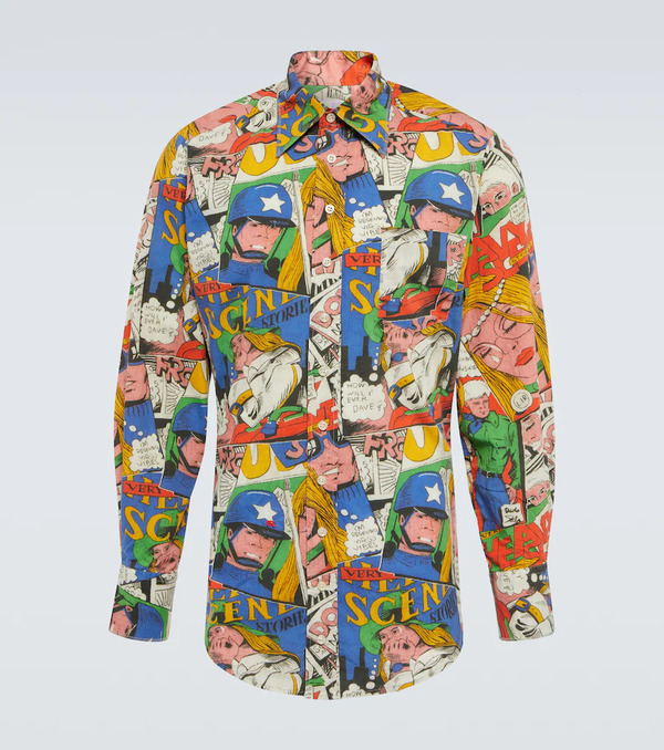  Erl Erl Printed Cotton Shirt 