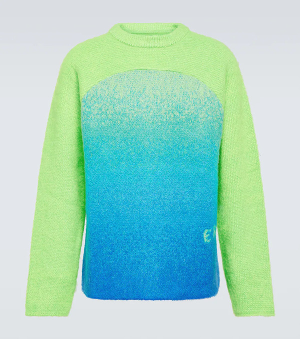  Erl Erl Rainbow Knitted Mohair-blend Sweater 