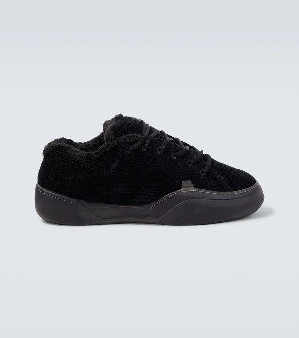  Erl Erl Vamp Terry-lined Corduroy Sneakers 