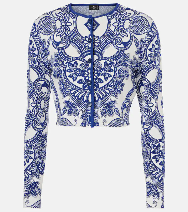  Etro Etro Cable-knit Cropped Cardigan 