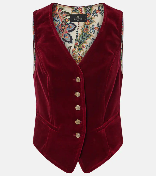  Etro Etro Cotton Velvet Vest 