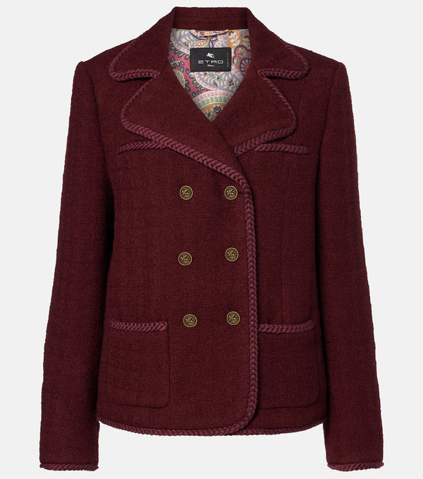  Etro Etro Double-breasted Wool And Mohair Jacket 